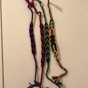 Set of woven bracelets